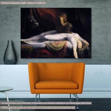 Πίνακας ζωγραφικής The nightmare, Fuseli J. H, αντίγραφο σε καμβά