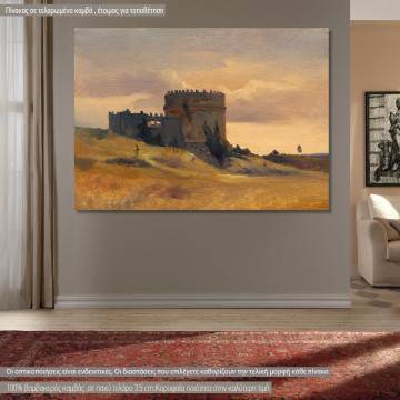 Canvas print The tomb of Cecaelia Metella, Fleury L. F. A.