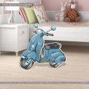 Vespa vintage blue ξύλινη φιγούρα εκτυπωμένη