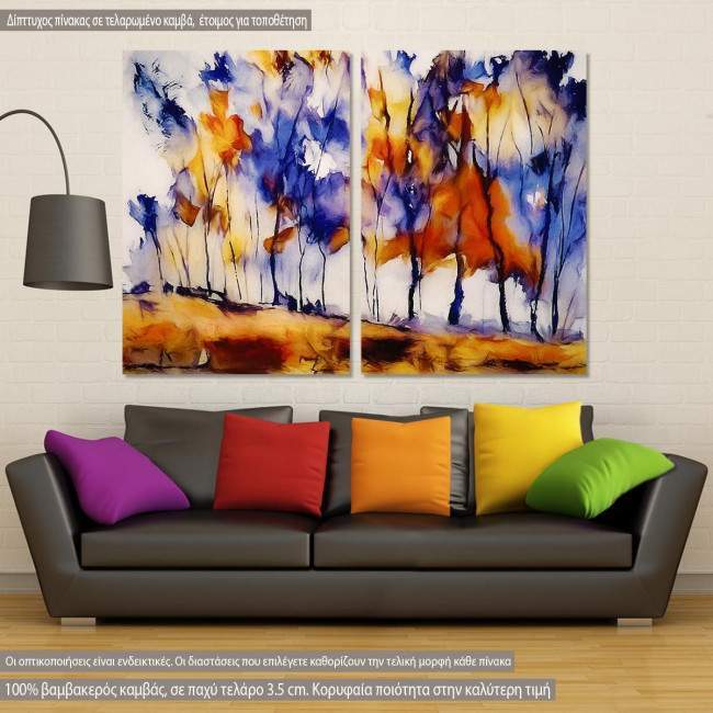 Canvas print Autumn clump, two panels
