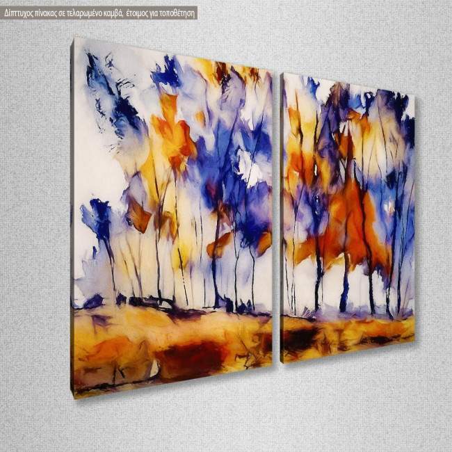 Canvas print Autumn clump, two panels, side