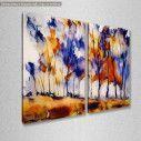 Canvas print Autumn clump, two panels, side