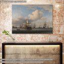 Canvas print The captured four, van de Velde II Willem