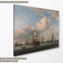 Canvas print The captured four, van de Velde II Willem, side