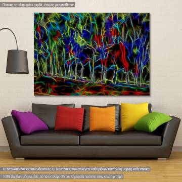 Canvas print Neon forest