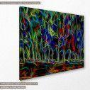 Canvas print Neon forest, side