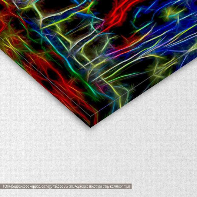 Canvas print Neon forest, detail