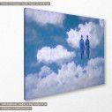 Canvas print Infinite recognition reart (original R. Magritte), side