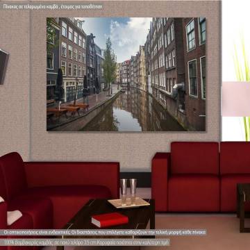 Πίνακας σε καμβά Άμστερνταμ, Traditional old buildings in Amsterdam