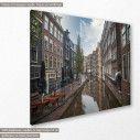 Canvas print   Traditional old buildings in Amsterdam, side