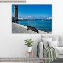 Canvas print Rhodes port