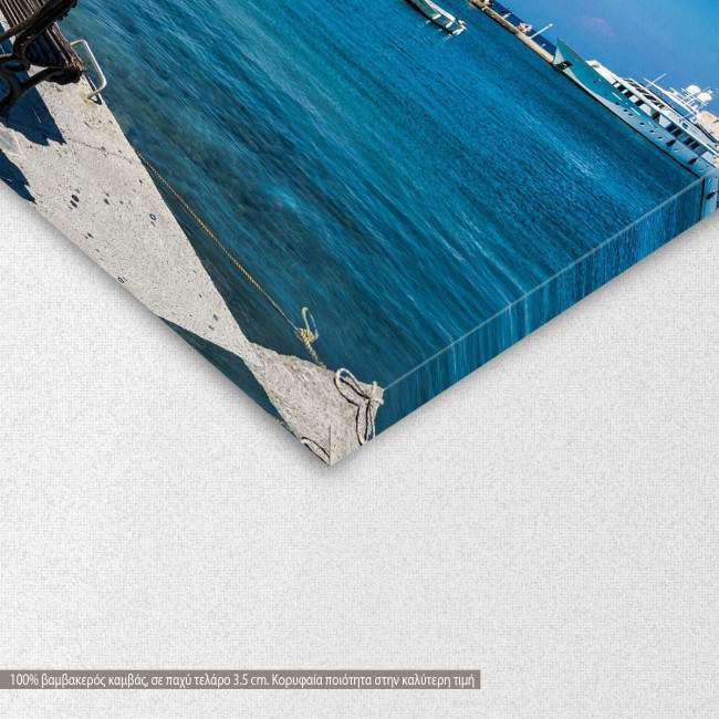 Canvas print Rhodes port, detail