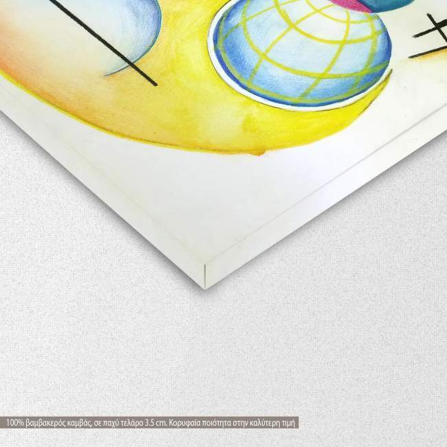 Canvas print Non objective color pencil, Kandinsky W., detail