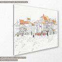 Canvas print Street views in the old city II, side