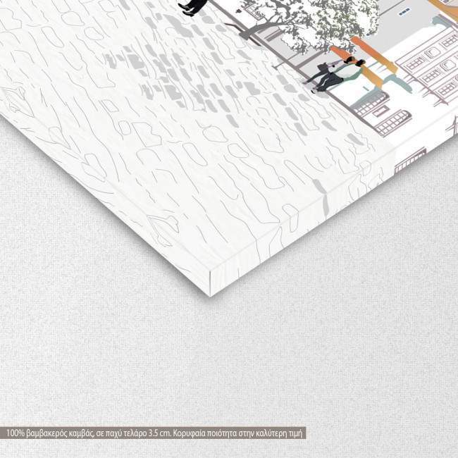 Canvas print Street views in the old city II, detail