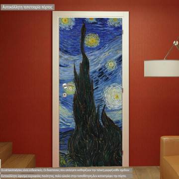Αυτοκόλλητο πόρτας Van Gogh Starry Night