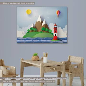 Kids canvas print Light house
