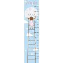 Wall stickers height measure Moon and girl