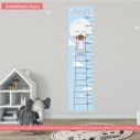 Wall stickers height measure Moon and girl