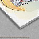 Kids canvas print At moon, tiger, starswith name