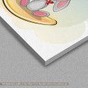 Kids canvas print At moon, rabbit, stars with name
