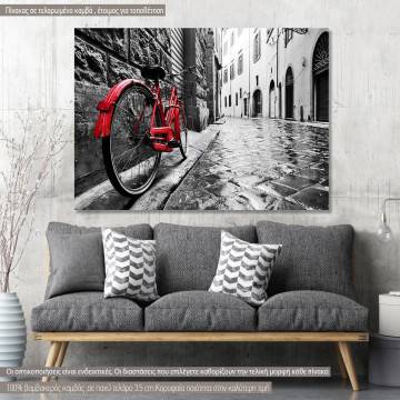 Canvas print Red bicycle