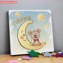 Kids canvas print At moon, mouse,  stars with name