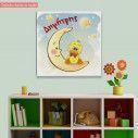 Kids canvas print At moon, duck, with star swith name