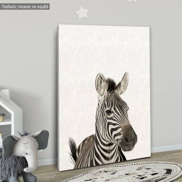 Kids canvas print Zebra 2