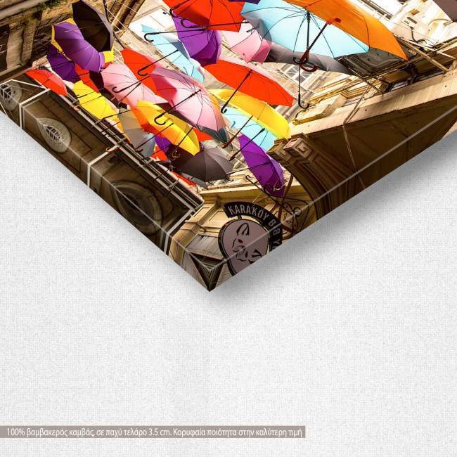 Canvas print  Umbrella street, detail