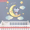 Kids wall stickers At moon tiger