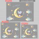Kids wall stickers At moon tiger