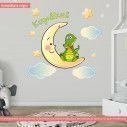 Kids wall stickers At moon croc