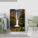 Canvas print Multnomah falls in autumn colors