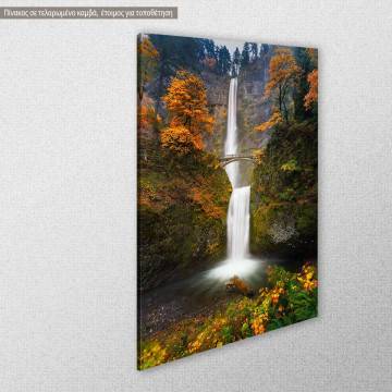 Canvas print Multnomah falls in autumn colors View 1 2