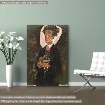 Πίνακας ζωγραφικής Self portrait, Schiele E, αντίγραφο σε καμβά