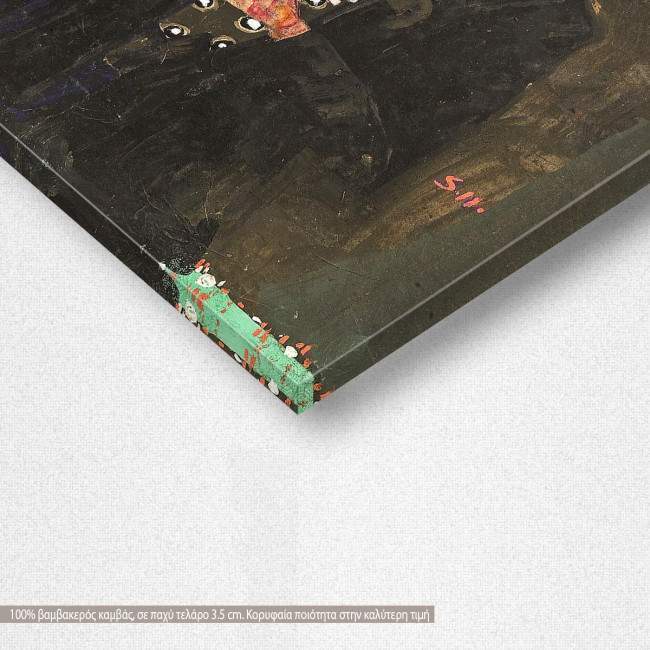 Canvas print Self portrait, Schiele E., detail