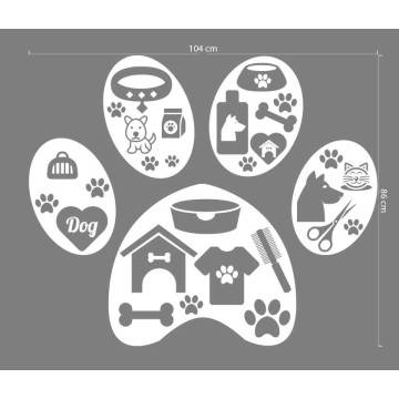 Wall sticker pet shop Dog paw 2