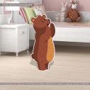 Wooden figure printed Funny bear