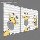 Kids canvas print  Cute giraffes set  3 panels