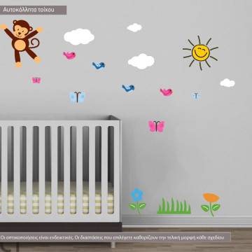 Kids wall stickers Jungle time, additional stickers