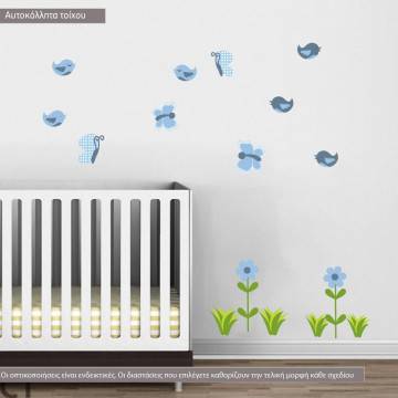 Kids wall stickers Blue safari, additional stickers
