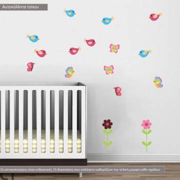 Kids wall stickers Cute Pink Africa, additional stickers
