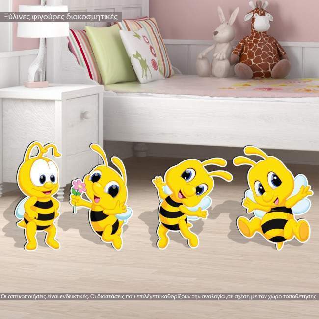 Wooden figures Bees art 2