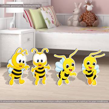 Wooden figures Bees