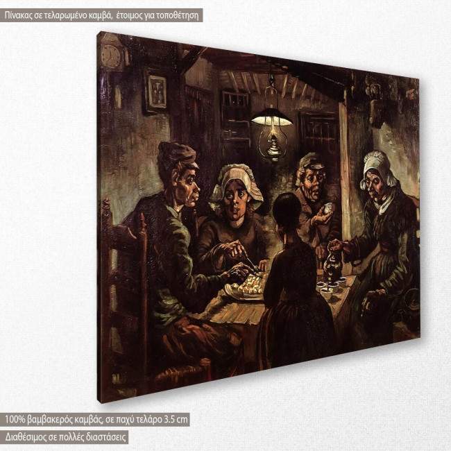 Canvas print The potato eaters, van Gogh Vincent, side