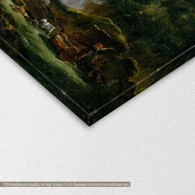 Canvas print Waterfall at Mont-Dore, Michallon A. E., detail