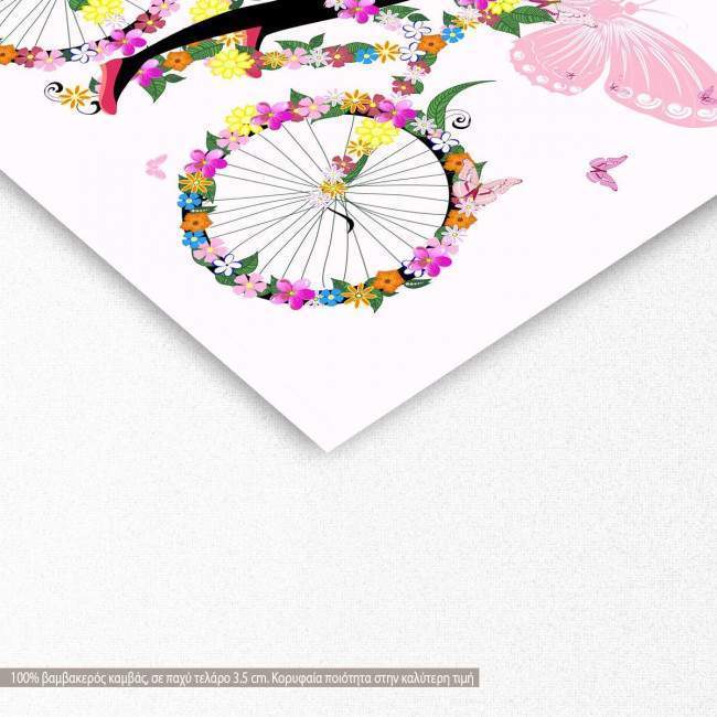 Canvas print Girl on a bicycle, detail