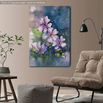Πίνακας σε καμβά Γεράνια, Pink geranium