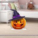Halloween pumpkin wooden figure printed